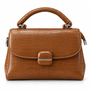 Croc-Embossed Top-Handle Satchel Bag - image 3 Croc-Embossed Top-Handle Satchel Bag (HS-07) Umar Electronic Store