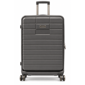 Umar Electronic Store Kazonne SC-907 Hard-Shell Spinner Suitcase with Front Pocket (Charcoal)