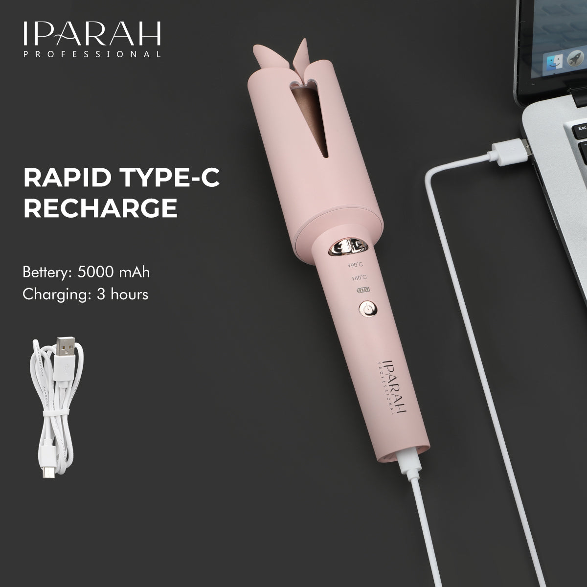 HC P-180 IPARAH PROFESSIONAL CURLMAGIC ROSE HAIR CURLER.