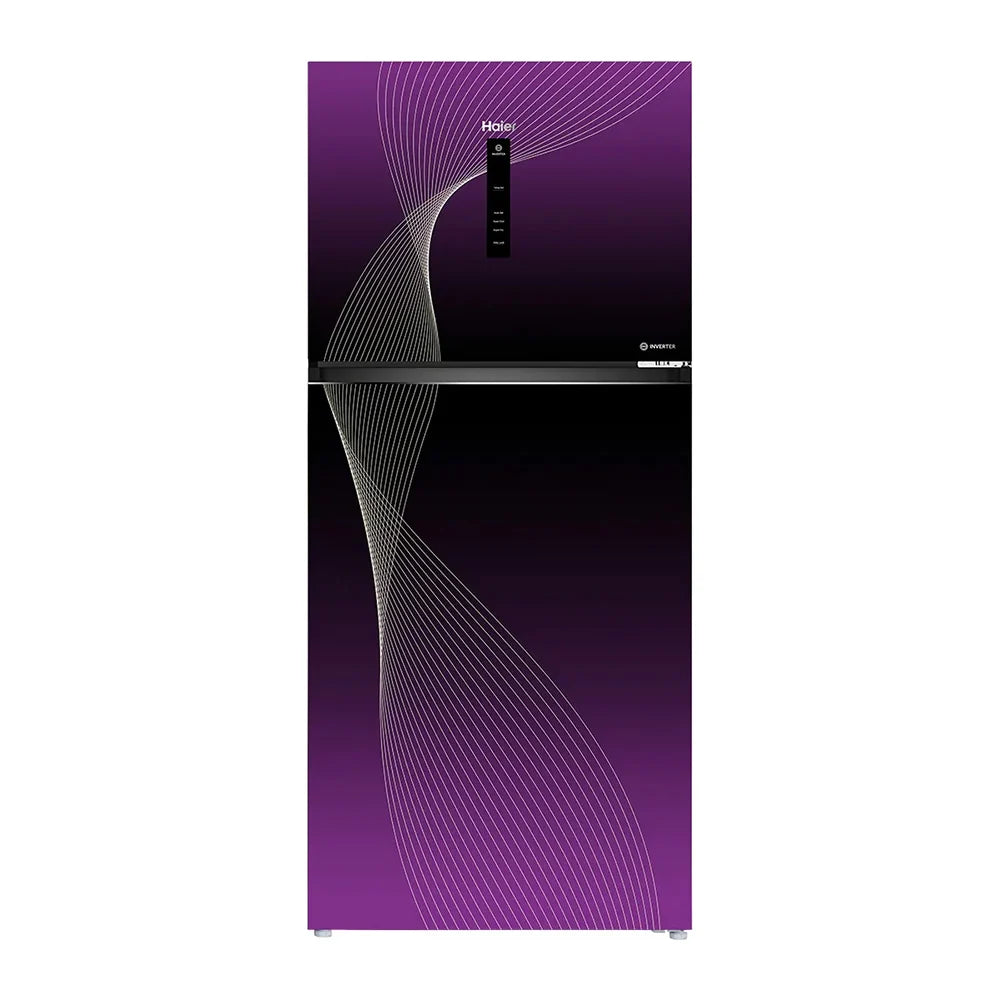 HAIER HRF 458 IFPA PURPLE GLASS INVERTER REFRIGERATOR