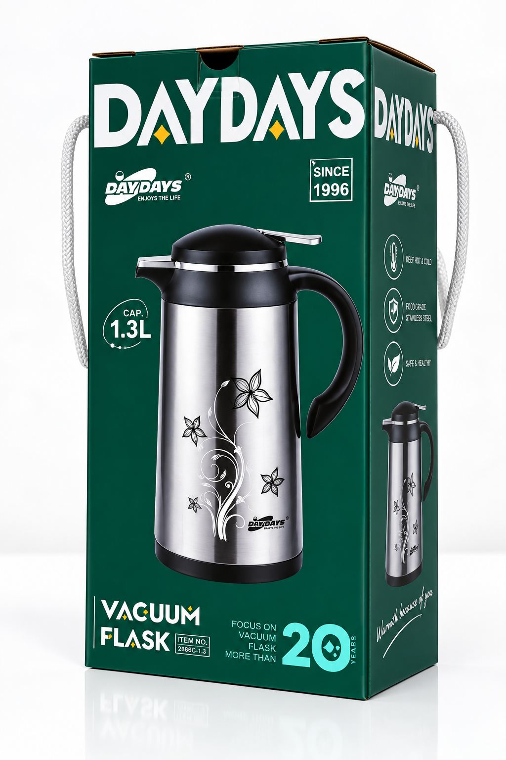 DayDays 4012 1.3L Floral Vacuum Flask - image 3 DayDays 4012 1.3L Floral Vacuum Flask Umar Electronic Store
