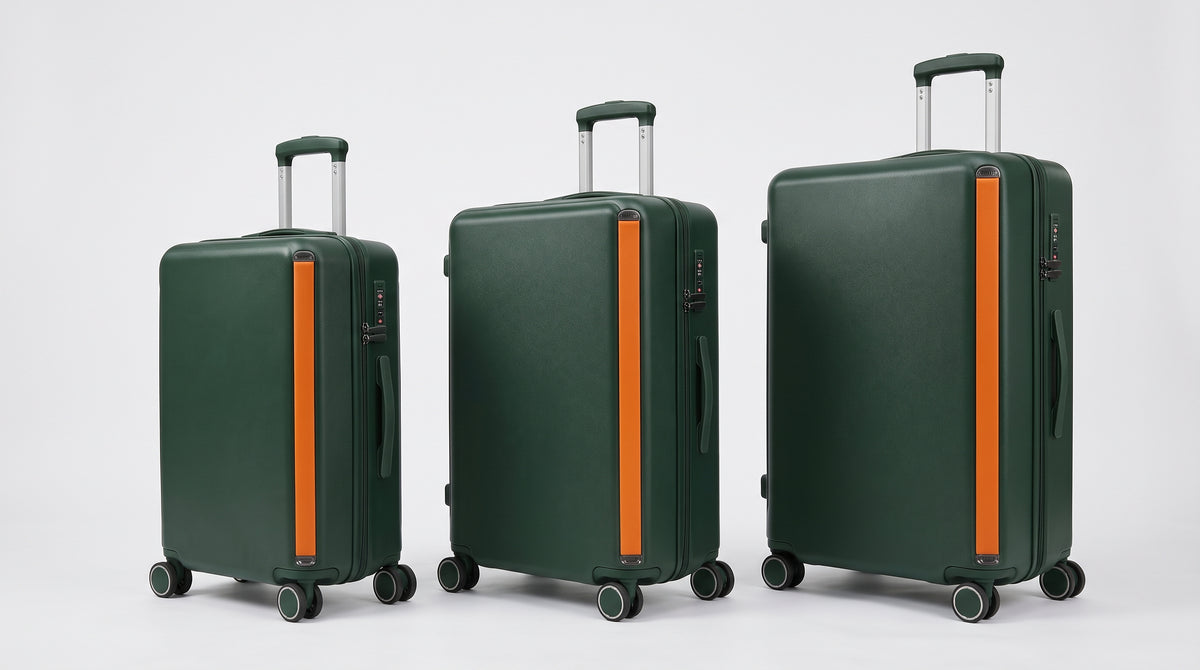 Kazonne SC-922 Executive Hard-Shell Spinner Suitcase (Forest Green)