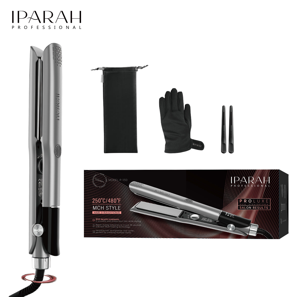 HS P-131 IPARAH PROLUXE PROFESSIONAL HAIR STRAIGHTNER