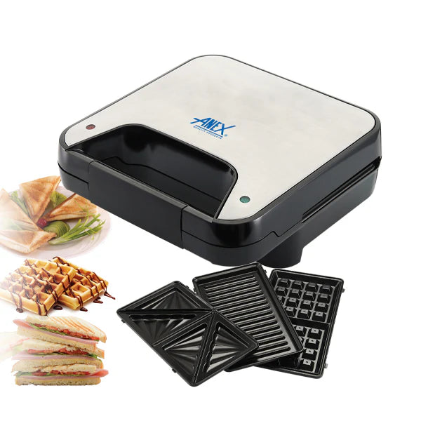 ANEX 2047 2 SLICE SANDWICH MAKER 3IN1