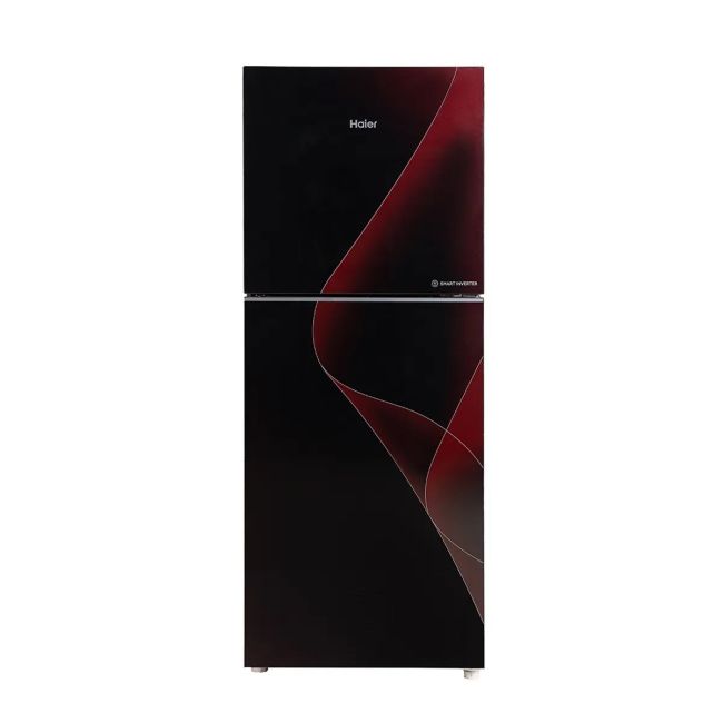 HAIER HRF-246 IPRA RED GLASS INVERTER REFRIGERATOR