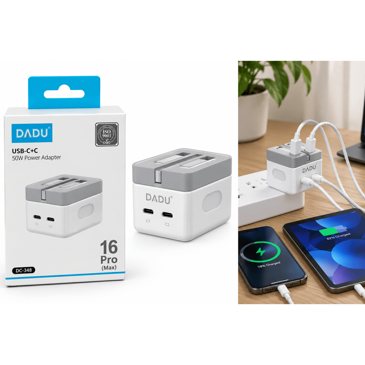 Umar Electronic Store DADU DC-348 50W Dual USB-C Fast Charger - Only Rs. 1,350