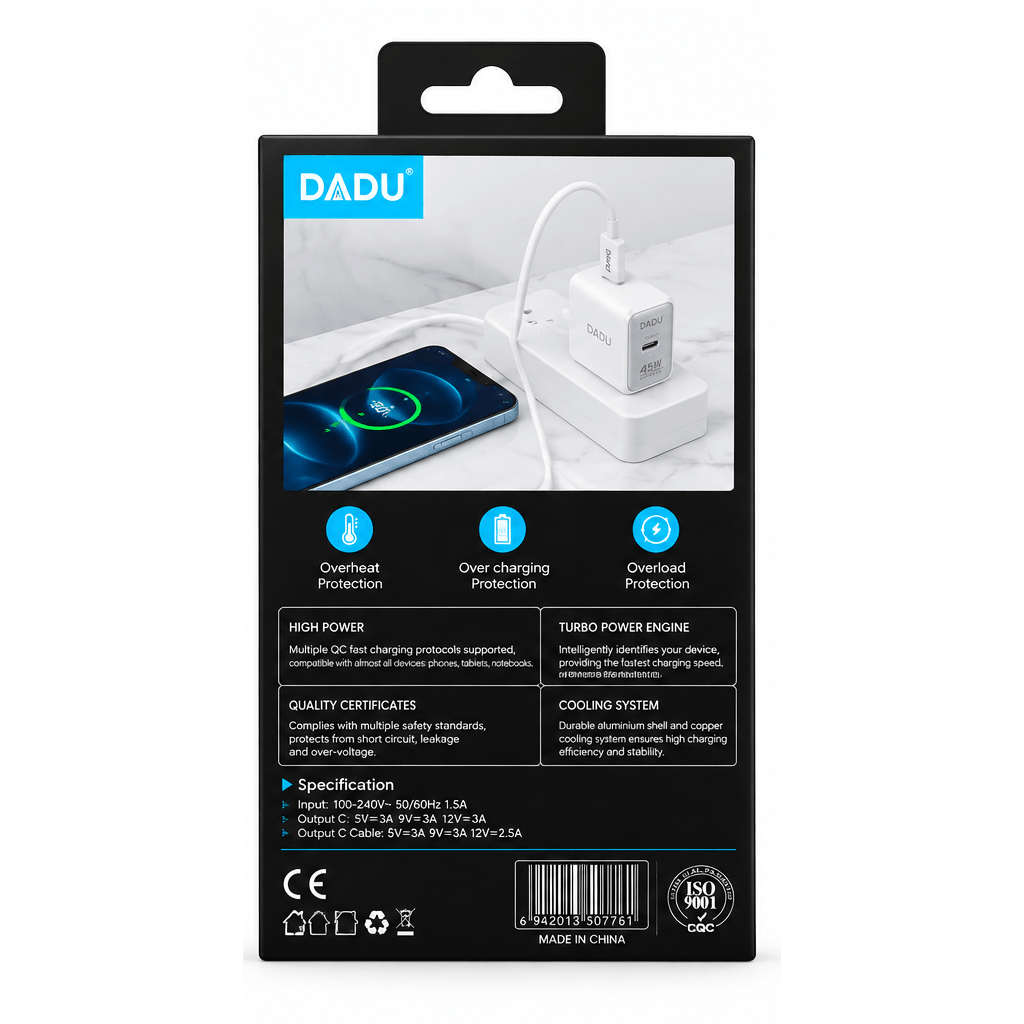 Umar Electronic Store DADU DC-399 45W GaN PD Wall Charger