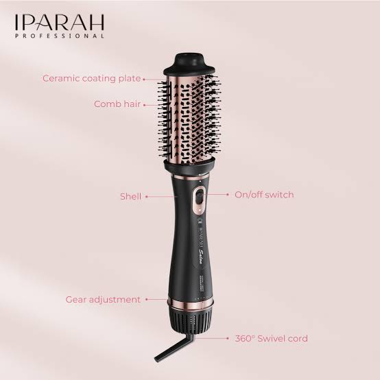 HB P-258B IPARAH PROFESSIONAL 2-IN-1 HAIR BLOW DRYER BRUSH.