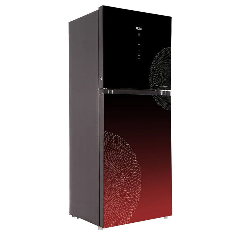 HAIER HRF 368 IARA RED GLASS INVERTER REFRIGERATOR