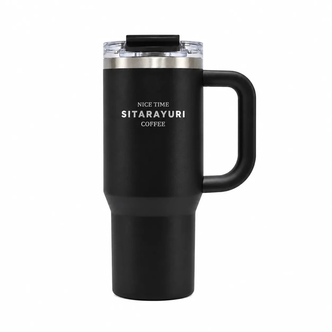 Sitarayuri ZF047 Insulated Travel Mug with Handle and Straw