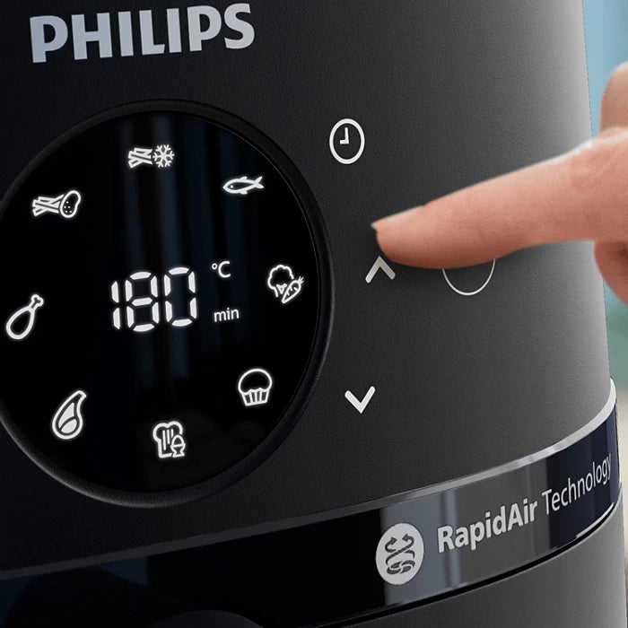 Philips NA220/00 air fryer on kitchen counter showing family-size capacity and professional 
quality build for consistent healthy cooking Philips 2000 Series NA220/00 Air Fryer Umar Electronic Store